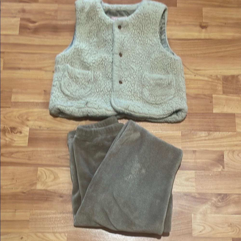 Cozy Fleece Vest and Pants Set